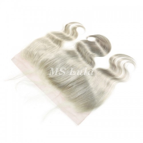 Silver Grey Virgin Hair Body Wave 13X4 Lace Frontal | Human Hair Wig | Lace Front